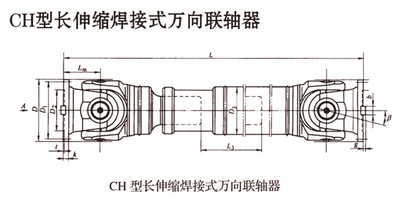 SWC-CH型長伸縮焊接式萬向聯軸器