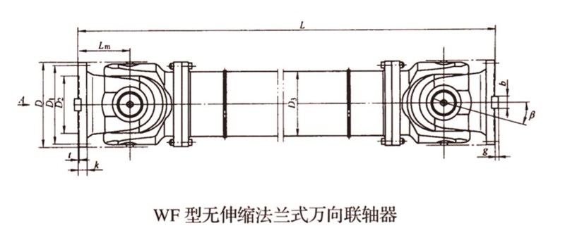 SWC-WF型小規格無伸縮法蘭式萬向聯軸器